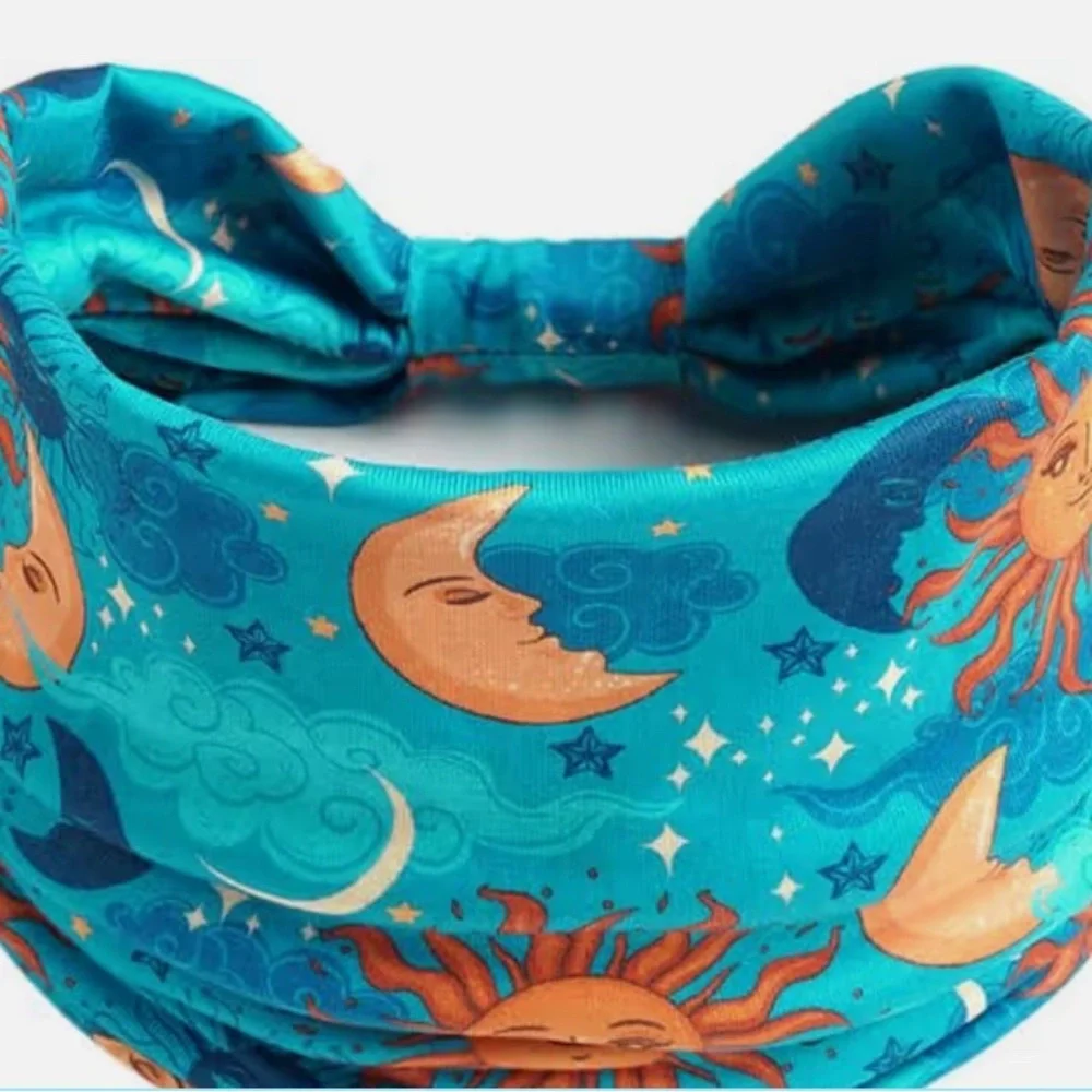 Boho Sun and Moon Patterned Headband